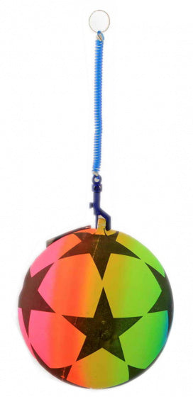 bungeebal Rainbow Star groot junior 21 cm rubber zwart