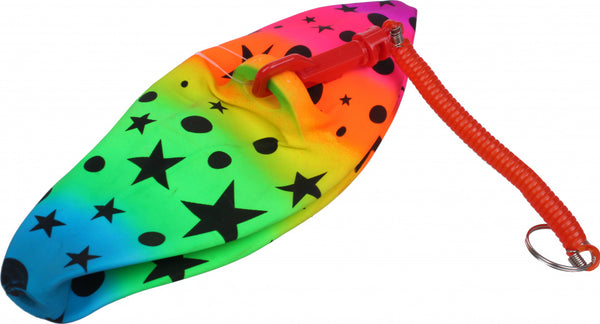 bungeebal Rainbow Star klein junior 21 cm rubber zwart