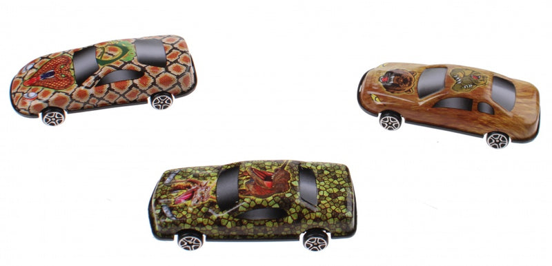 dinosaurus mini auto 3 stuks 7,5 cm multicolor