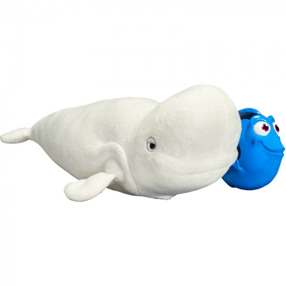 speelset Echolocatie junior pluche wit/blauw 2-delig