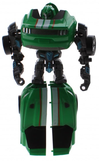 Flames Warrior transformer jongens auto groen 18 cm