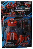 Flames Warrior transformer jongens auto oranje 18 cm
