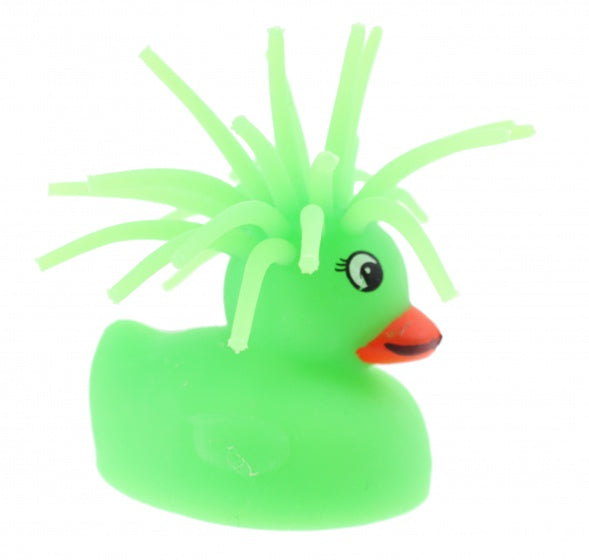 fluffy eend met licht 5 cm groen