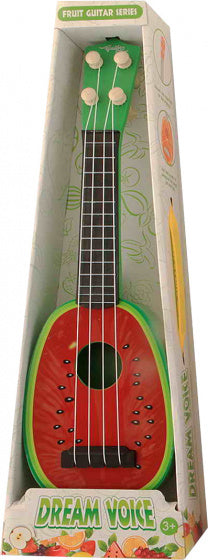gitaar Fruit junior 36 x 11,5 x 3,5 cm rood/groen