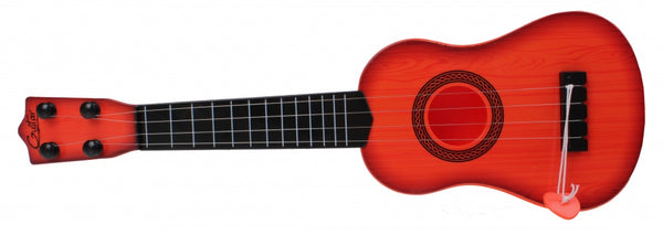 gitaar vier snaren met plectrum oranje 40 cm