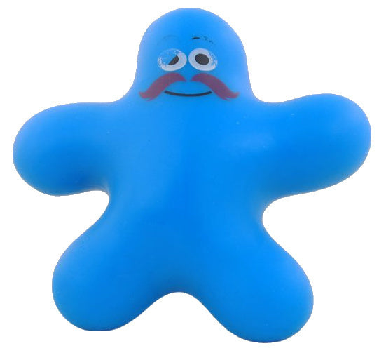 kneedfiguur Stress It junior 10 x 3 cm blauw