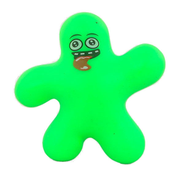 kneedfiguur Stress It junior 10 x 3 cm groen