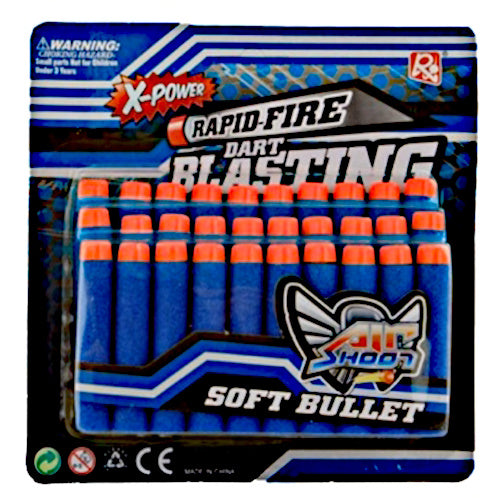 navulling bullit refill foam oranje/blauw 30-delig