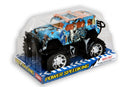 off road auto blauw/zwart 22 cm