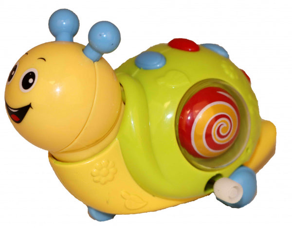 opwindfiguur slak junior 12 cm geel/groen