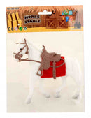 paard junior 22 x 18 cm wit/rood 3-delig