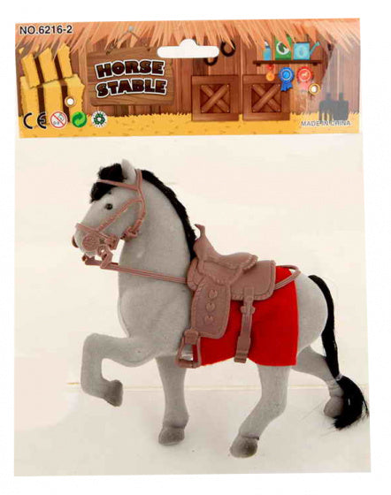 paard junior 22 x 18 cm grijs/rood 3-delig