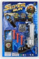 politieset zwart/zilver jongens 8-delig