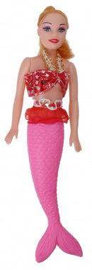 Pop zeemeermin met accessoires 26 cm rood/roze