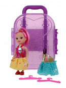 popje paars 6-delig 10 cm