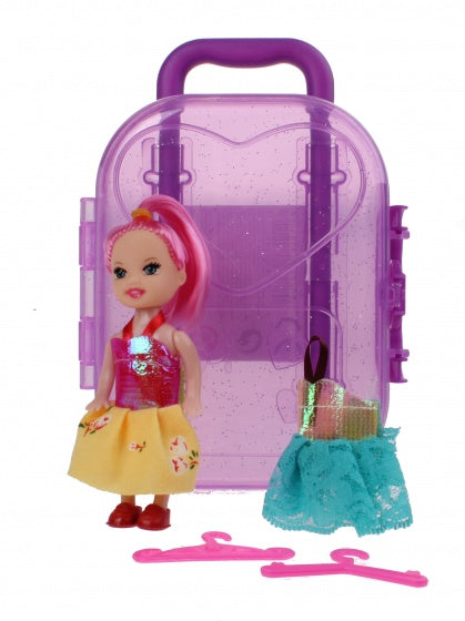 popje paars 6-delig 10 cm