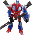 robot transformer auto blauw/rood 18 cm