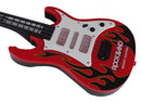 rockband gitaar met licht en geluid 52 cm rood/zwart