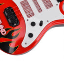 rockband gitaar met licht en geluid 52 cm rood/zwart