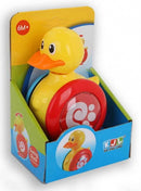 rollende eend 13 cm geel