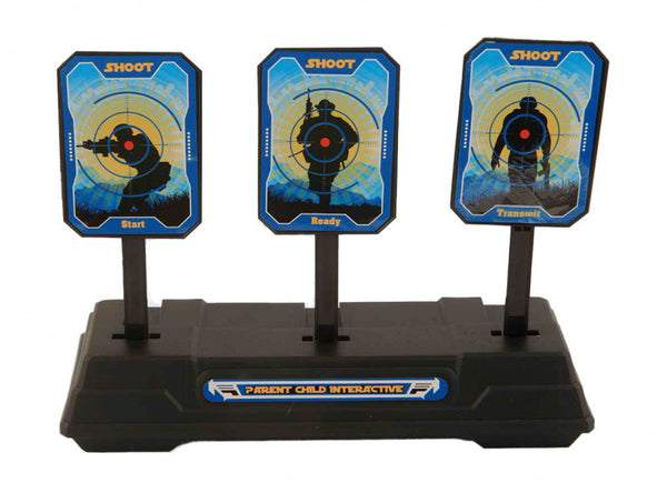 schietstandaard soft gun practise 22 cm zwart/blauw
