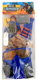 speelfiguur Real Heroes 25 cm blauw/bruin 10-delig