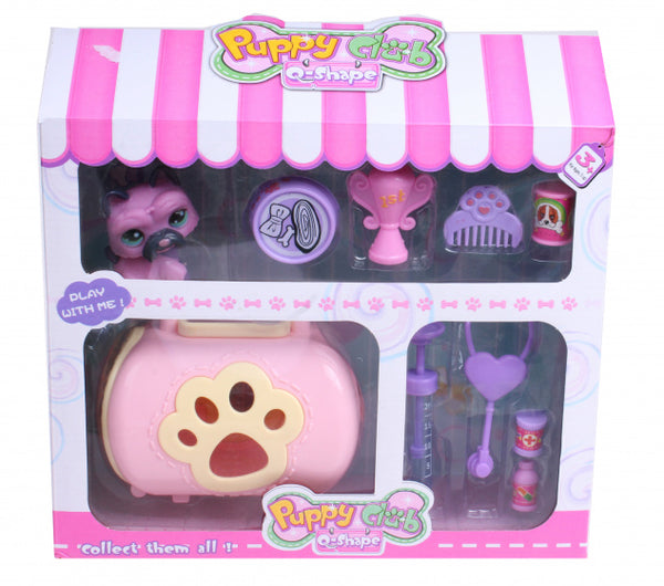 speelset Puppy Club junior fuchsia 10-delig