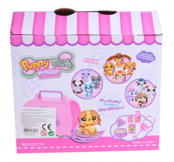 speelset Puppy Club junior fuchsia 10-delig