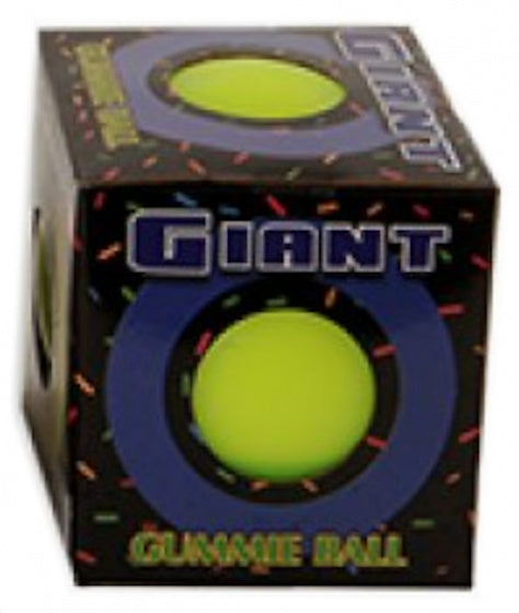 stressbal Glimmie Ball 10 cm rubber neon geel