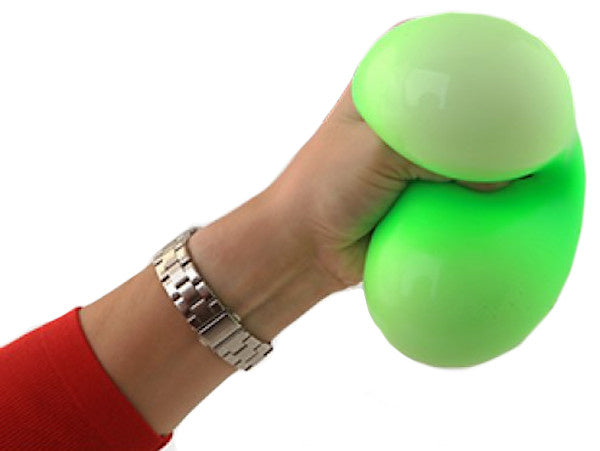 stressbal Glimmie Ball 10 cm rubber neon roze