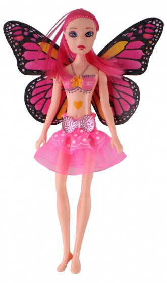 tienerpop met vleugels Fairy Princess 20 cm roze