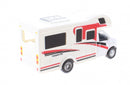 Touring Car camper 12,5 cm diecast wit/rood