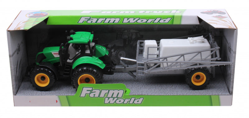 tractor met sproeiwagen junior 29 cm groen 2-delig