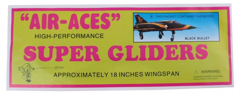 vliegtuig foam air-aces super blackbullet 45 cm zwart