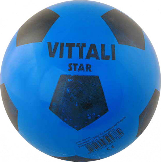 voetbal junior 18 cm blauw