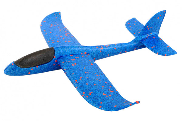 werpvliegtuig junior 48 cm foam blauw/oranje