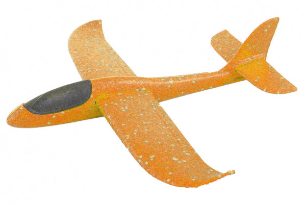 werpvliegtuig junior 48 cm foam oranje/geel