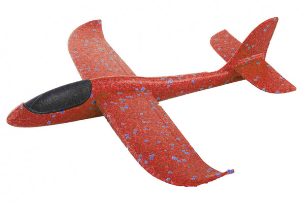 werpvliegtuig junior 48 cm foam rood/blauw