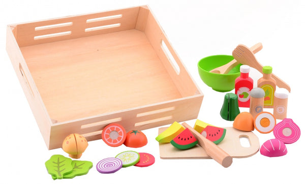 Joueco - Salade set in houten tray