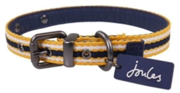 Joules Halsband Hond Coastal Navy / Geel 25,5-35,5X1,5 CM