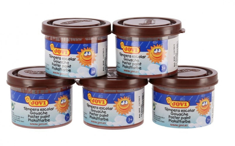 plakkaatverf junior 35 ml bruin 5 stuks