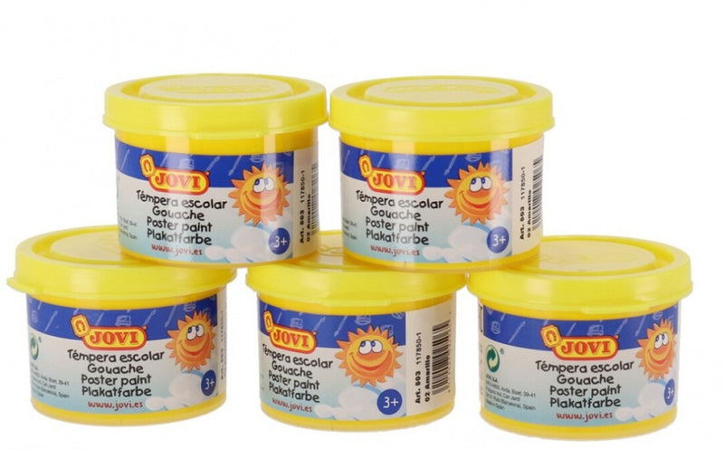 plakkaatverf junior 35 ml geel 5 stuks