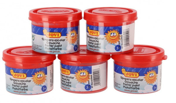 plakkaatverf junior 35 ml rood 5 stuks