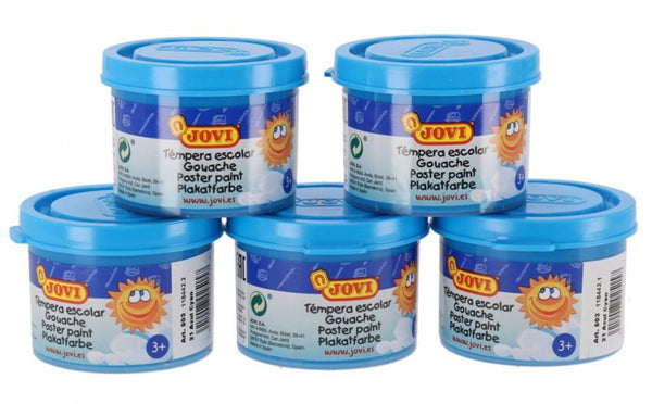 plakkaatverf junior 35 ml cyaan 5 stuks