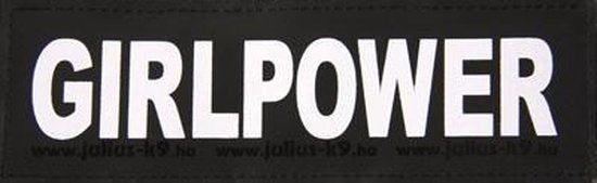 Julius K9 Labels Voor Power-harnas/tuig Girlpower SMALL