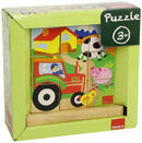 blokkenpuzzel Boerderij junior hout 9-delig