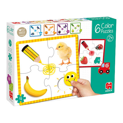 kleurpuzzel junior 22 x 20 cm 6 stuks