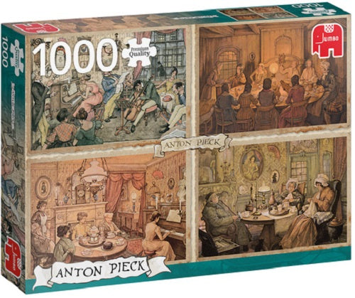 legpuzzel Anton Pieck - Vermaak in de woonkamer 1000 stukjes