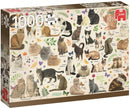 Puzzel 1000 st. PC Cats Poster