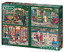 legpuzzel Falcon Corner Shops 4000 stukjes 4-delig
